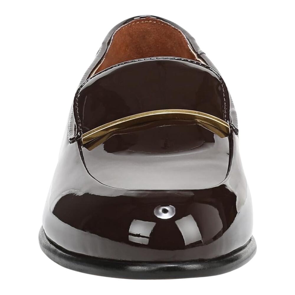 Franco Sarto Women's Mirabelle Leather Flat Loafers Brown Patent Size 9 1/2 - Picture 3 of 5